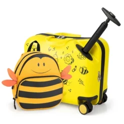 Costway 2PC Kids Ride-on Luggage Set 18'' Carry-on Suitcase & 12'' Backpack Anti-Loss Rope Yellow 17 Costway 2PC Kids Ride-on Luggage Set 18'' Carry-on Suitcase & 12'' Backpack Anti-Loss Rope Yellow -Vera Bradley || Rockland || Disney Shop GUEST 0da53009 a1df 48b9 b8ff 5834a5caf1ee