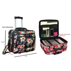 World Traveler Rolling 17-inch Laptop Case -Vera Bradley || Rockland || Disney Shop GUEST 137b3cee 6f24 4f93 bbd1 dd995ec8e5b3