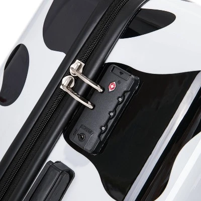 InUSA PRINTS Lightweight Hardside Checked Spinner 3pc Luggage Set - Cow 4 InUSA PRINTS Lightweight Hardside Checked Spinner 3pc Luggage Set - Cow - Image 4