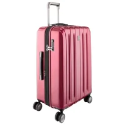 DELSEY Paris Titanium Expandable Upright Hardside Medium Checked Spinner Suitcase