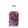FUL Atomic 20 Inch Expandable Spinner Rolling Luggage Suitcase, ABS Hard Case, Upright, Pink