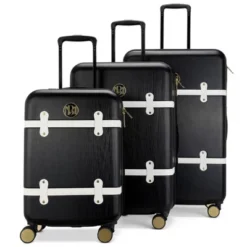 Badgley Mischka Grace Expandable Hardside Checked 3pc Luggage Set -Vera Bradley || Rockland || Disney Shop GUEST 41aa3d2f c29b 4e2b a483 d726e90b5e85