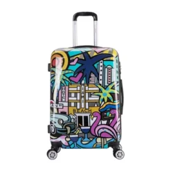 InUSA Lightweight Hardside Medium Checked Spinner Suitcase - Miami