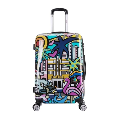 InUSA Lightweight Hardside Medium Checked Spinner Suitcase - Miami 1 InUSA Lightweight Hardside Medium Checked Spinner Suitcase - Miami