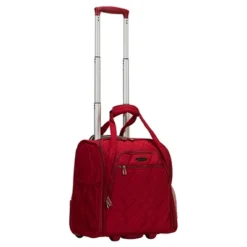 Rockland Wheeled Underseat Softside Carry On Suitcase - Red
