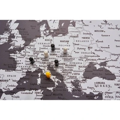 Home Magnetics Modern World Map - L Black/Distressed 2 Home Magnetics Modern World Map - L Black/Distressed - Image 2