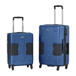 TACH V3 Connectable 2 Piece Hardside 20 Inch Carry On And 28 Inch Checked Suitcase Suitcase Luggage Set With Spinner Wheels, Midnight Blue -Vera Bradley || Rockland || Disney Shop GUEST 7829d1a0 6989 42ff 9c5e ad513df01192
