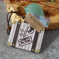 12ct 'Let The Journey Begin' Vintage Suitcase Luggage Tag -Vera Bradley || Rockland || Disney Shop GUEST 7df4e2b1 a83f 4f40 80d7 59ac42074b11