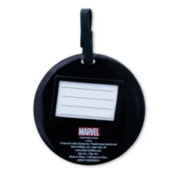 Silver Buffalo Marvel Comics Deadpool Logo Travel Luggage Tag With Suitcase ID Card Label