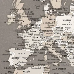 Home Magnetics World Map - L Taupe Tones