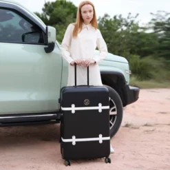 Badgley Mischka Grace Expandable Hardside Checked 3pc Luggage Set -Vera Bradley || Rockland || Disney Shop GUEST 90234d76 be81 4096 affc 34cb1f2578fb