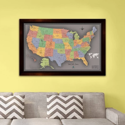 Home Magnetics US Map - XL Gray 2 Home Magnetics US Map - XL Gray - Image 2