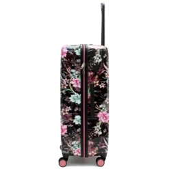 Badgley Mischka Winter Flowers Expandable Hardside Checked 3pc Luggage Set - Black -Vera Bradley || Rockland || Disney Shop GUEST a08d07d6 70bc 4a55 b6c0 83998af48708