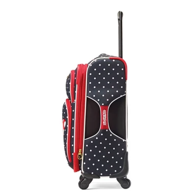 American Tourister Minnie Mouse Red Bow Softside Carry On Spinner Suitcase 1 American Tourister Minnie Mouse Red Bow Softside Carry On Spinner Suitcase