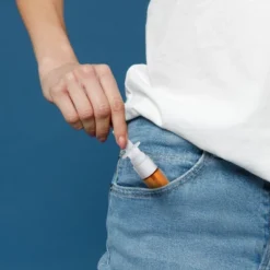 Bright Creations 24 Pack Empty Refillable Nasal Spray Bottles, Amber, 0.35 Oz