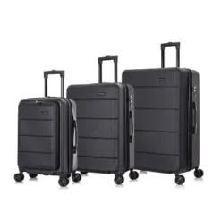 InUSA Elysian Lightweight Hardside Carry On Spinner 3pc Luggage Set