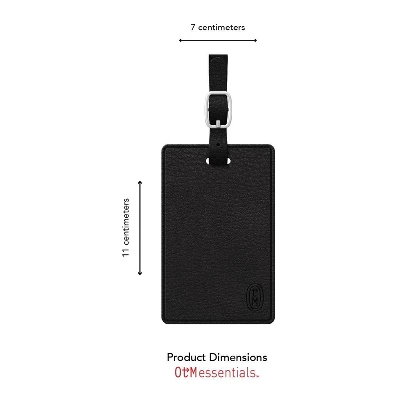 NCAA OTM Essentials Classic Luggage Tag 2pk - Black 2 NCAA OTM Essentials Classic Luggage Tag 2pk - Black - Image 2