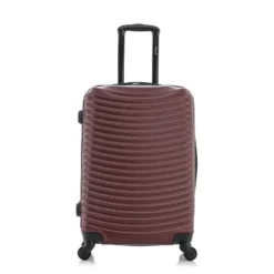 DUKAP Adly Lightweight Hardside Large Checked Spinner Suitcase