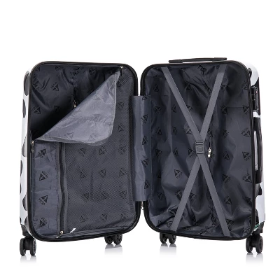 InUSA PRINTS Lightweight Hardside Checked Spinner 3pc Luggage Set - Cow 3 InUSA PRINTS Lightweight Hardside Checked Spinner 3pc Luggage Set - Cow - Image 3