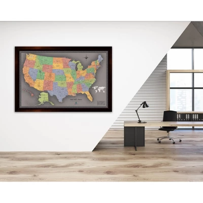 Home Magnetics US Map - XL Gray 1 Home Magnetics US Map - XL Gray