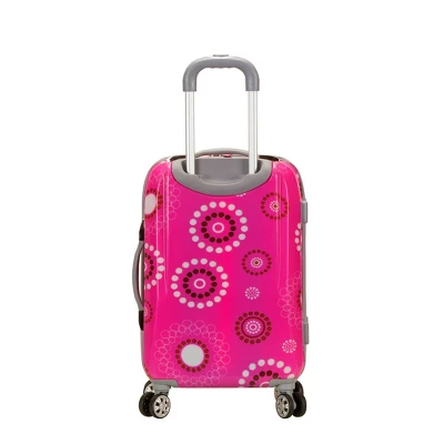 Rockland Vision Polycarbonate Hardside Carry On Spinner Suitcase - Pink Pearl 1 Rockland Vision Polycarbonate Hardside Carry On Spinner Suitcase - Pink Pearl
