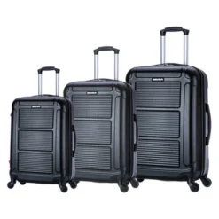 InUSA Pilot 3pc Lightweight Hardside Spinner Luggage Set