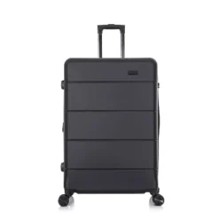 InUSA Elysian Lightweight Hardside Large Checked Spinner Suitcase
