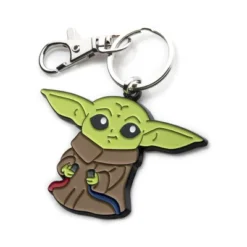 SalesOne LLC Star Wars The Mandalorian Grogu With Wires Enamel Pendant Keychain