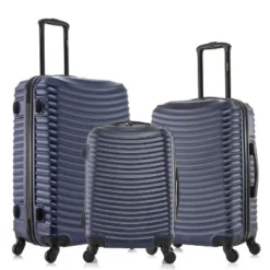 DUKAP Adly Lightweight Hardside Checked Spinner Luggage Set 3pc -Vera Bradley || Rockland || Disney Shop GUEST ef8b0334 5c1e 42d1 90a2 61fd9fa791c7