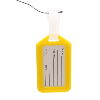 Unique Bargains Rectangle Shape Plastic Bag Name Label Luggage Tag 20 Pcs Yellow White 4 Unique Bargains Rectangle Shape Plastic Bag Name Label Luggage Tag 20 Pcs Yellow White - Image 4