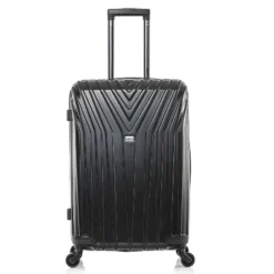 InUSA Vasty Lightweight Hardside Large Checked Spinner Suitcase